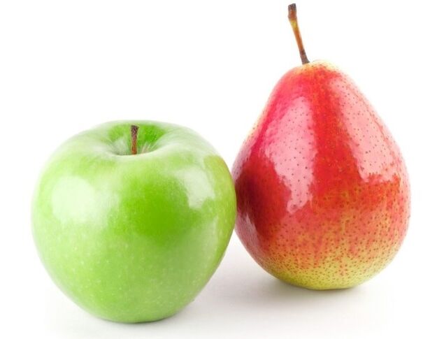 التفاح والكمثرى حمية دوكان